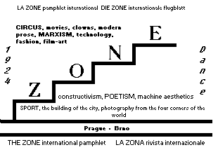 Logo from Pasmo (The Zone), a Poetist publication (Prague, Brno, 1924-25)